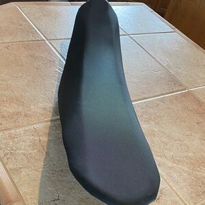 Sleek Black Motorcycle Seat